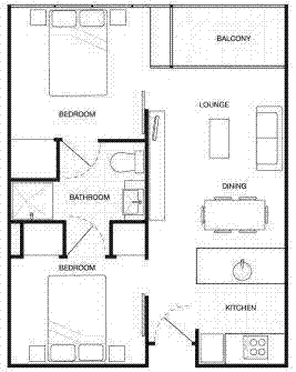 Floorplan of Homely apartment listing, 2209/8 Franklin Street, Melbourne VIC 3000