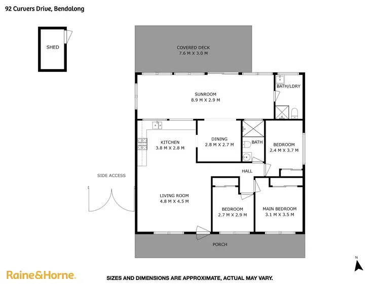 Floorplan of Homely house listing, 92 Curvers Drive, Manyana NSW 2539