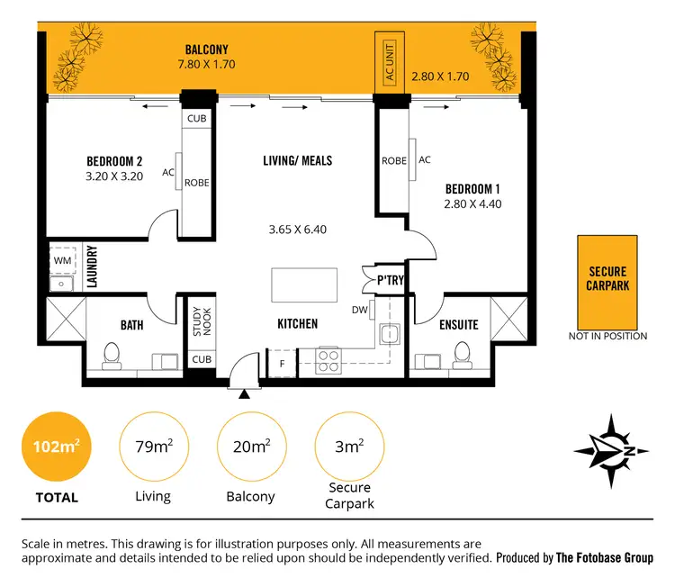 Floorplan of Homely apartment listing, 1108/17 Penny Place, Adelaide SA 5000