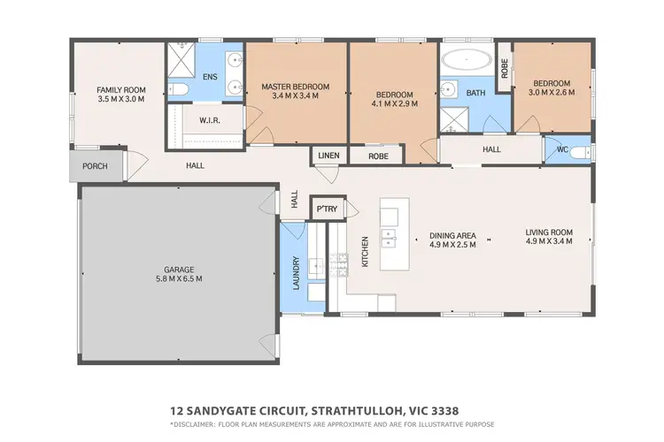 Floorplan of Homely house listing, 12 Sandygate Circuit, Strathtulloh VIC 3338