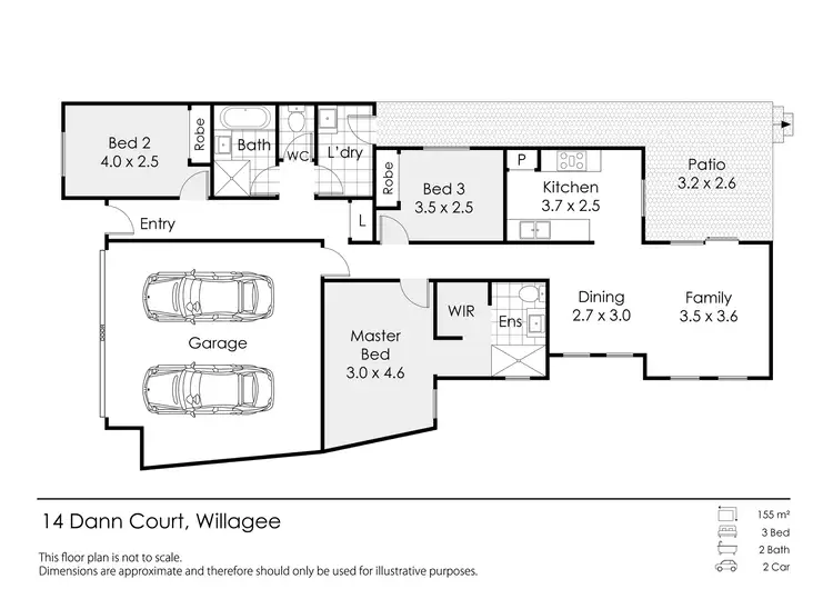 Floorplan of Homely house listing, 16 Dann Court, Willagee WA 6156
