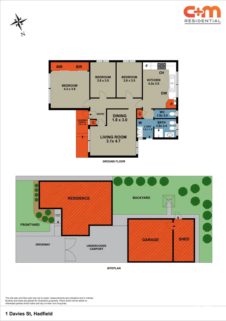 Floorplan of Homely house listing, 1 Davies Street, Hadfield VIC 3046