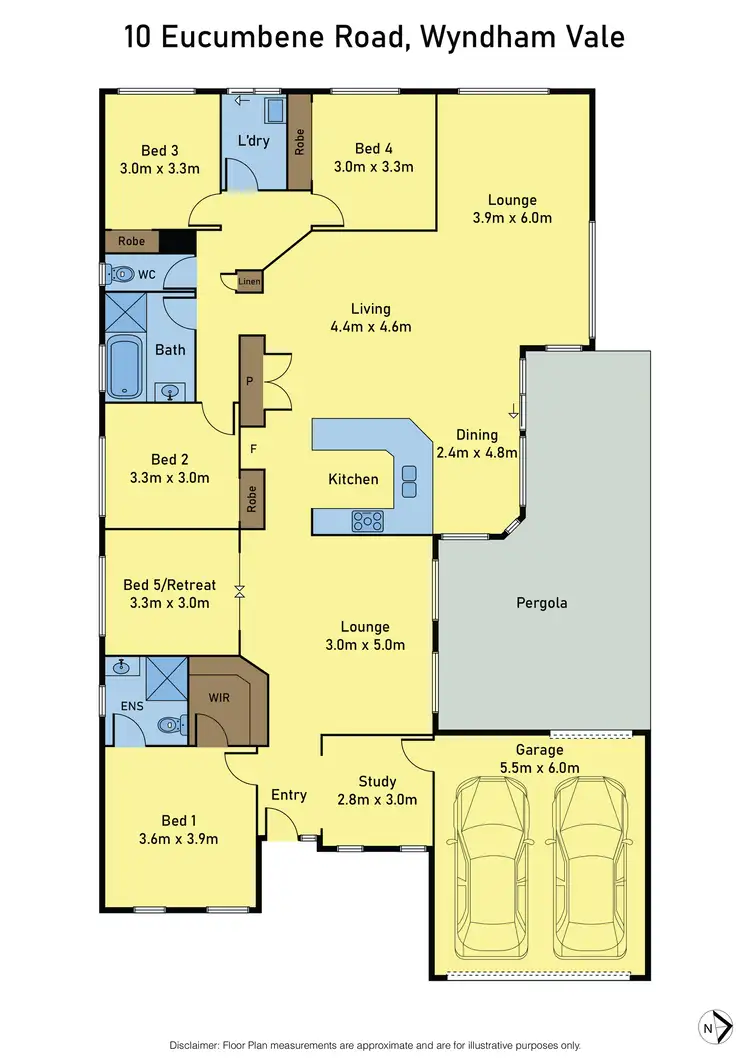 Floorplan of Homely house listing, 10 Eucumbene Road, Manor Lakes VIC 3024