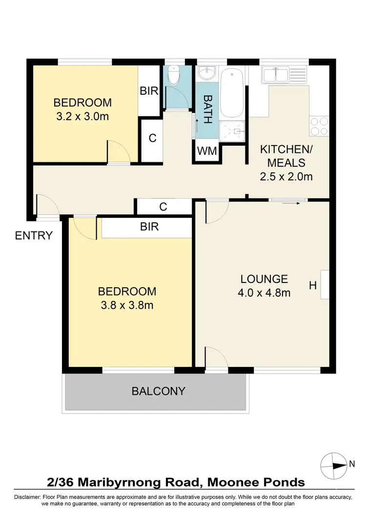 Floorplan of Homely unit listing, 2/36 Maribyrnong Road, Moonee Ponds VIC 3039