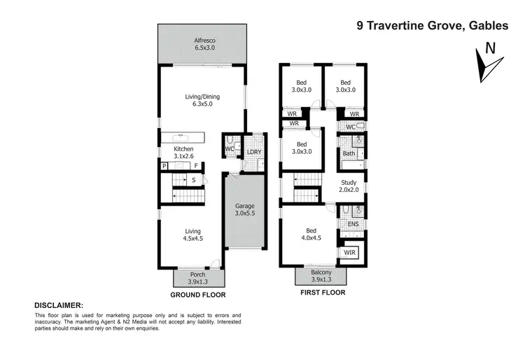 Floorplan of Homely house listing, 9 Travertine Grove (Gables), Box Hill NSW 2765