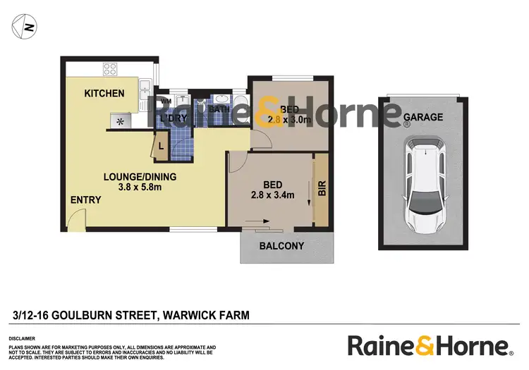 Floorplan of Homely unit listing, 3/12-16 Goulburn Street, Warwick Farm NSW 2170