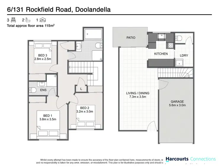 Floorplan of Homely townhouse listing, 6/131 Rockfield Road, Doolandella QLD 4077