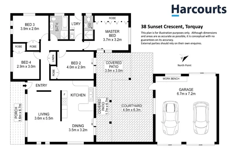Floorplan of Homely house listing, 38 Sunset Crescent, Torquay QLD 4655