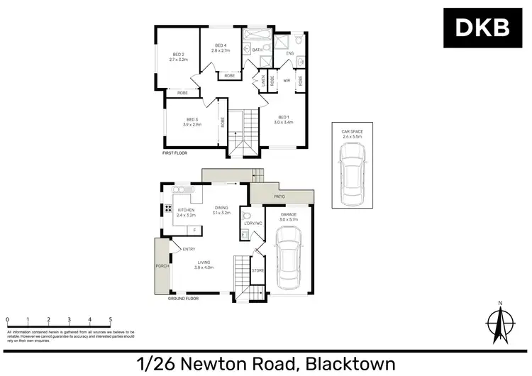 Floorplan of Homely townhouse listing, 1/26 Newton Road, Blacktown NSW 2148