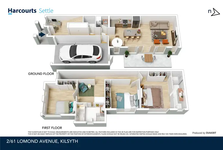 Floorplan of Homely townhouse listing, 2/61 Lomond Avenue, Kilsyth VIC 3137