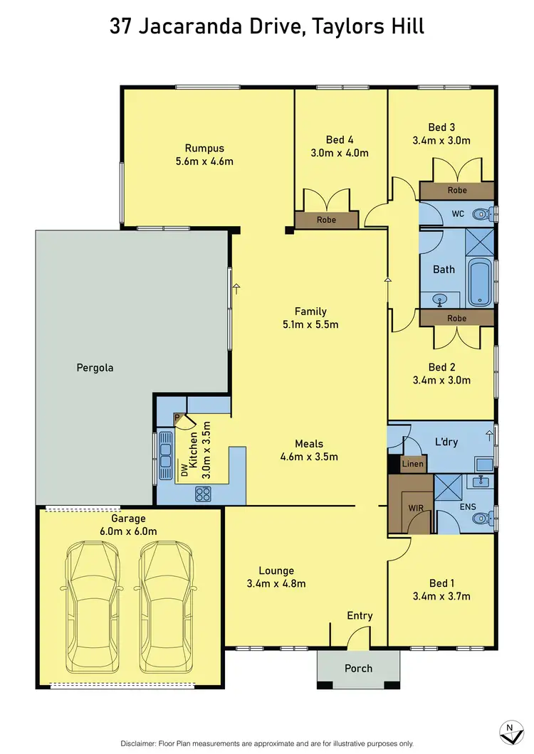 Floorplan of Homely house listing, 37 Jacaranda Drive, Taylors Hill VIC 3037