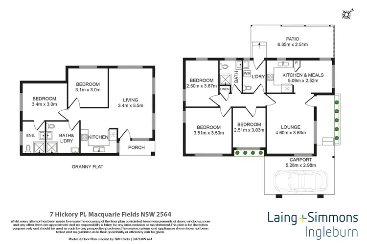 Floorplan of Homely house listing, 7 Hickory Place, Macquarie Fields NSW 2564