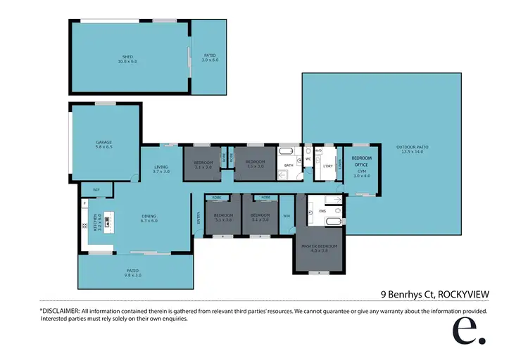 Floorplan of Homely house listing, 9 Benrhys Court, Rockyview QLD 4701