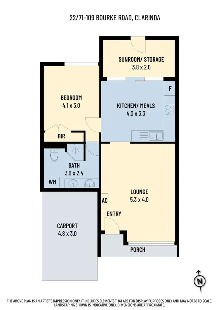 Floorplan of Homely unit listing, 22/71-109 Bourke Road, Clarinda VIC 3169