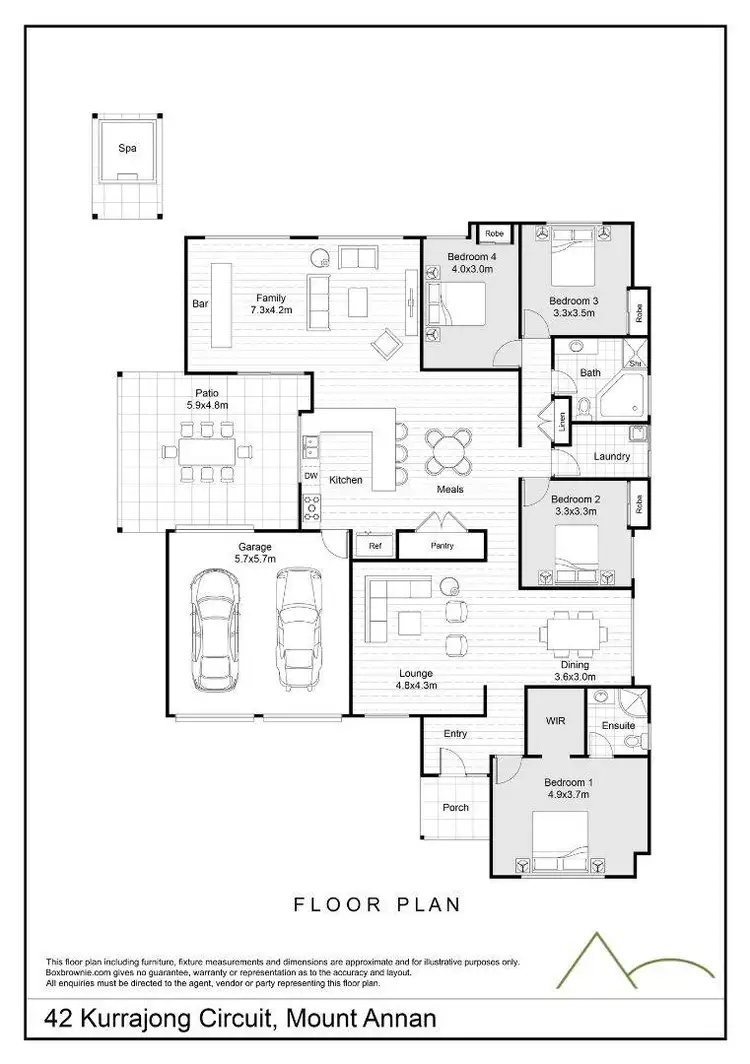 Floorplan of Homely house listing, 42 Kurrajong Circuit, Mount Annan NSW 2567