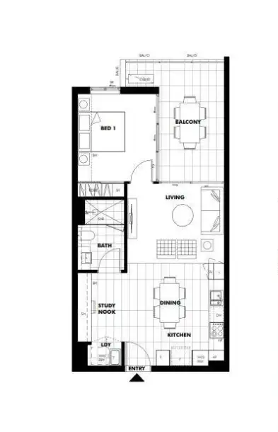 Floorplan of Homely apartment listing, 20705/60 Rogers Street, West End QLD 4101