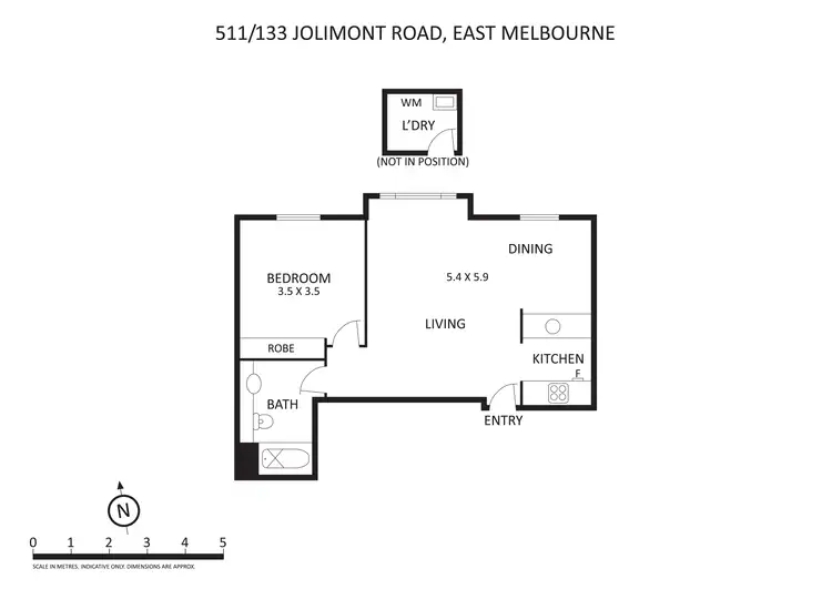 Floorplan of Homely apartment listing, 511/133 Jolimont Road, East Melbourne VIC 3002