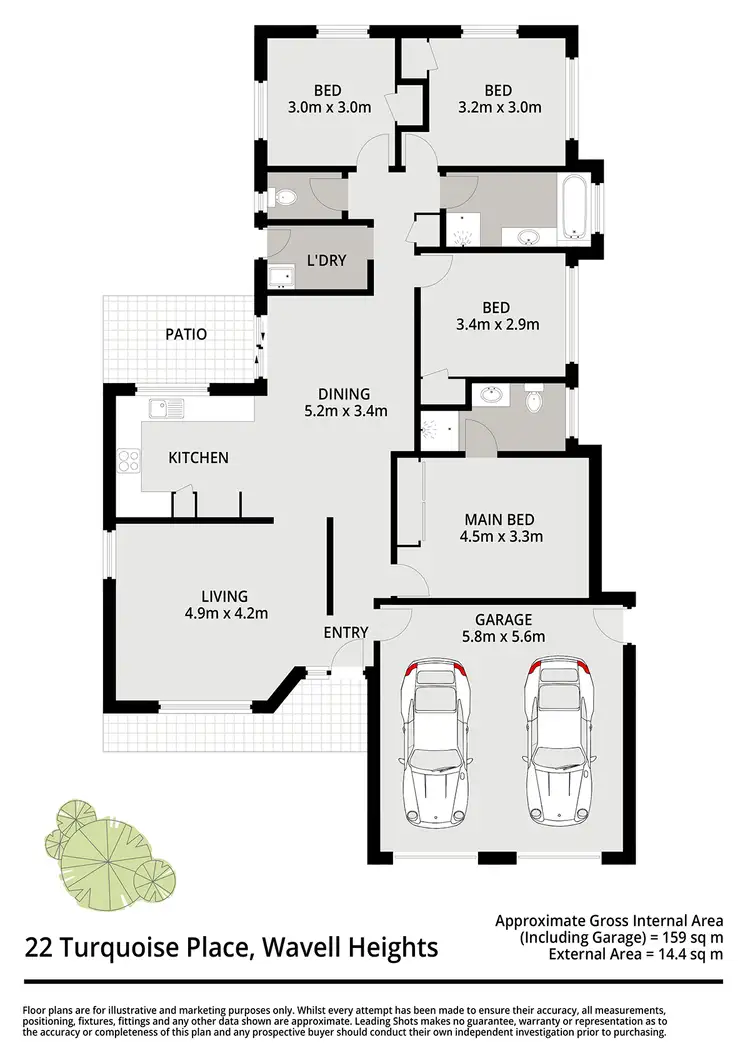 Floorplan of Homely house listing, 22 Turquoise Place, Wavell Heights QLD 4012