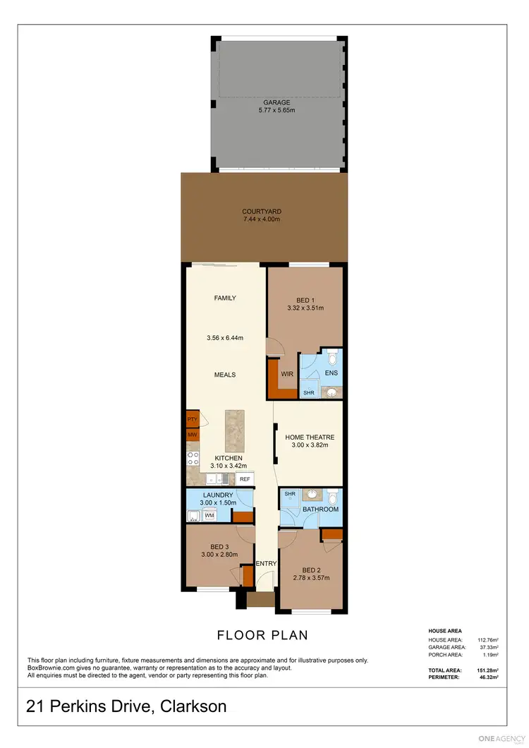 Floorplan of Homely house listing, 21 Perkins Drive, Clarkson WA 6030