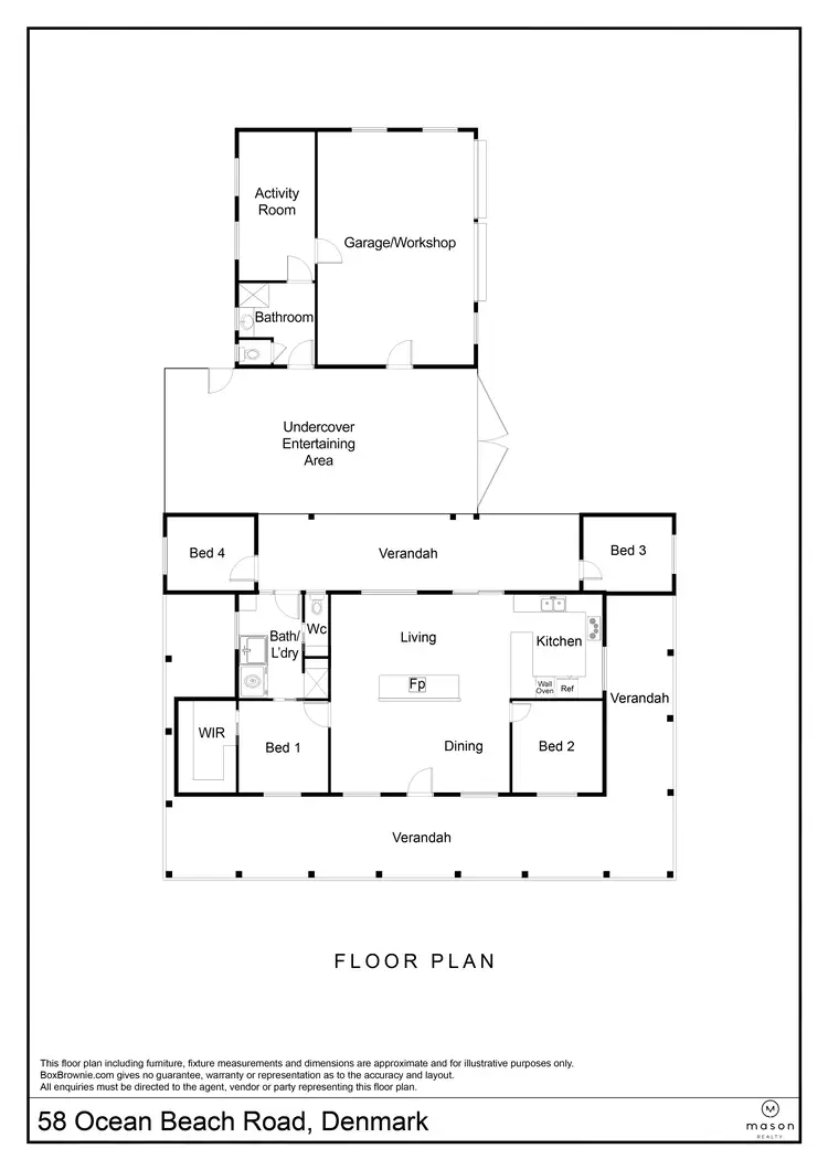 Floorplan of Homely house listing, 58 Ocean Beach Road, Denmark WA 6333