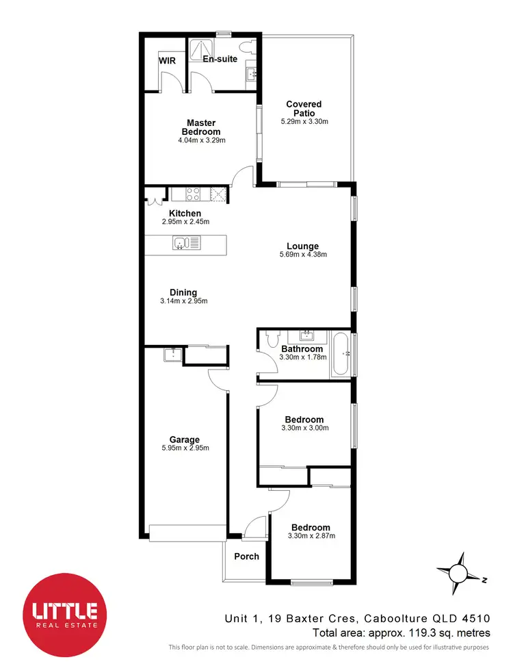 Floorplan of Homely house listing, 1/19 Baxter Crescent, Caboolture QLD 4510