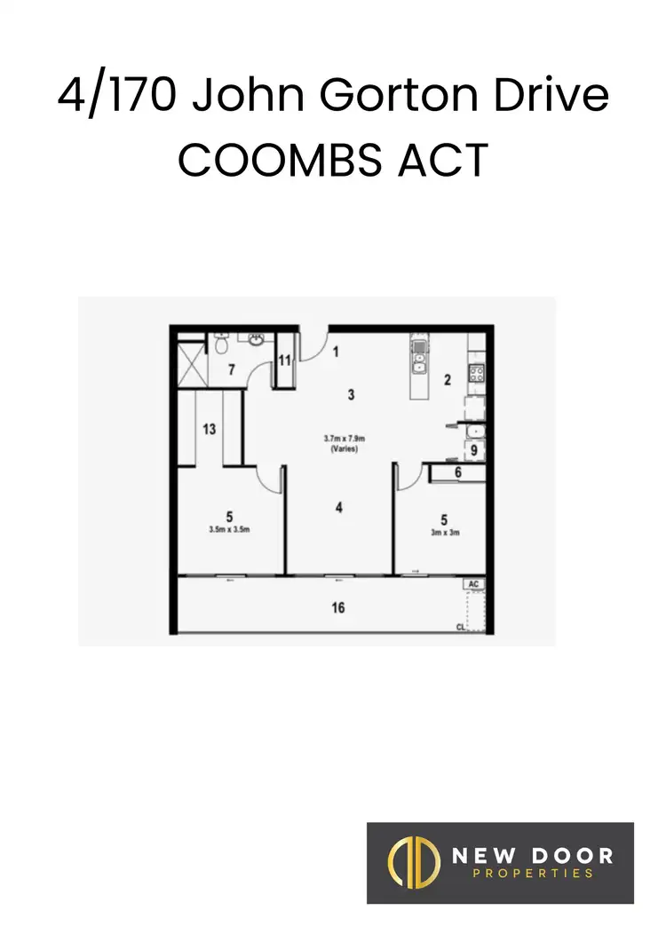Floorplan of Homely apartment listing, 4/170 John Gorton Drive, Coombs ACT 2611