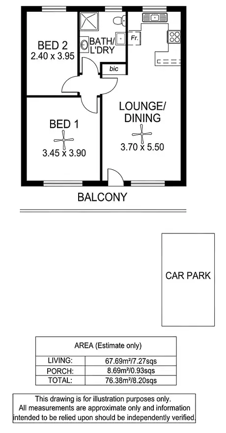 Floorplan of Homely unit listing, 13/225-227 Anzac Highway, Plympton SA 5038