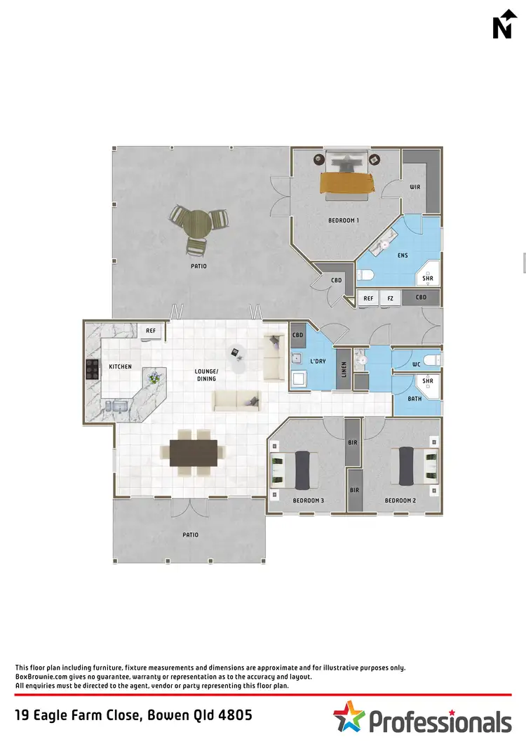 Floorplan of Homely house listing, 19 Eagle Farm Close, Bowen QLD 4805