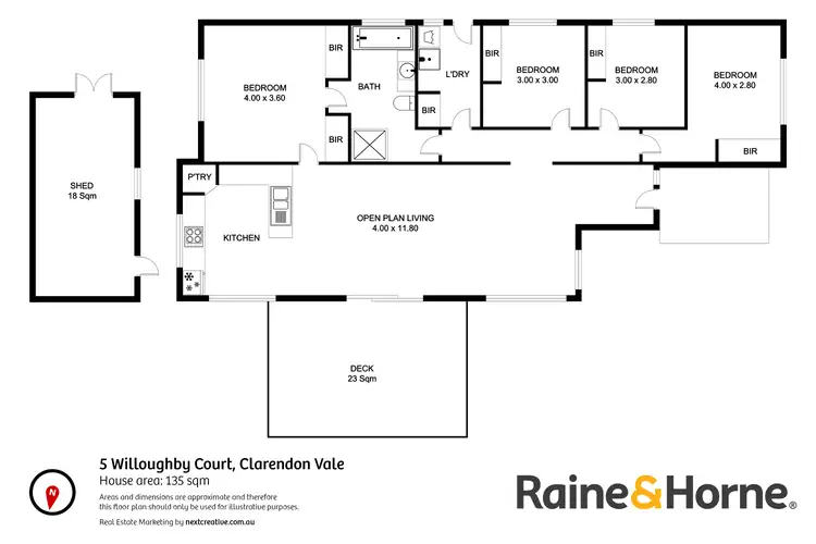 Floorplan of Homely house listing, 5 Willoughby Court, Clarendon Vale TAS 7019