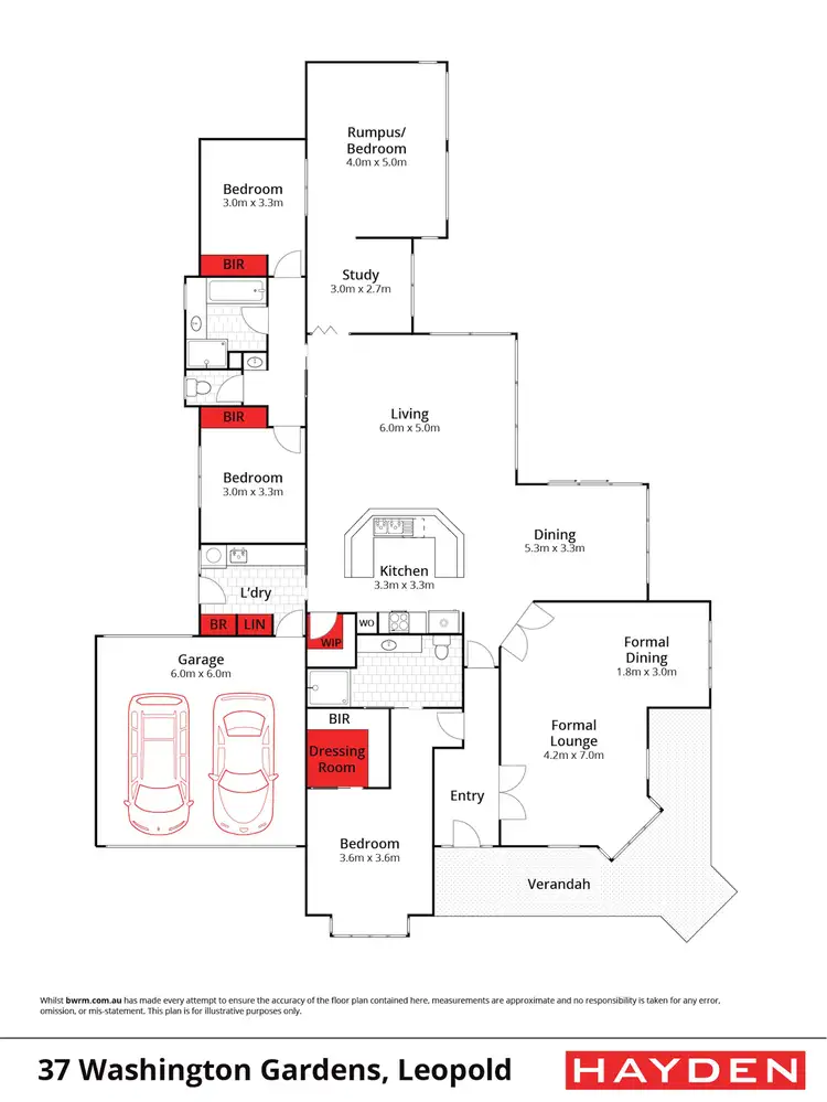 Floorplan of Homely house listing, 37 Washington Gardens, Leopold VIC 3224