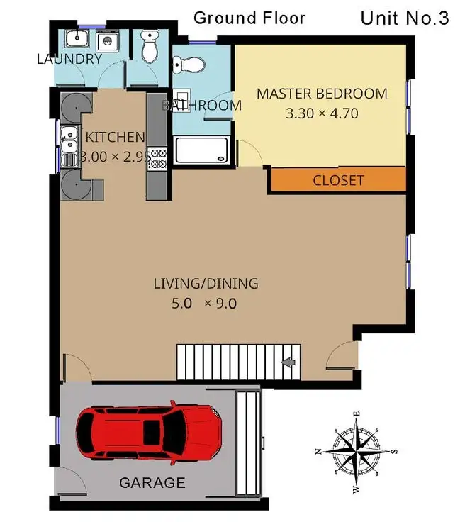 Floorplan of Homely townhouse listing, 3/27 Eton Road, Cambridge Park NSW 2747
