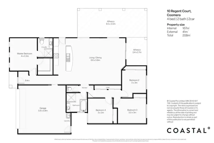 Floorplan of Homely house listing, 10 Regent Court, Coomera QLD 4209