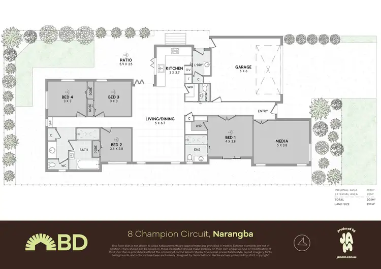 Floorplan of Homely house listing, 8 Champion Circuit, Narangba QLD 4504