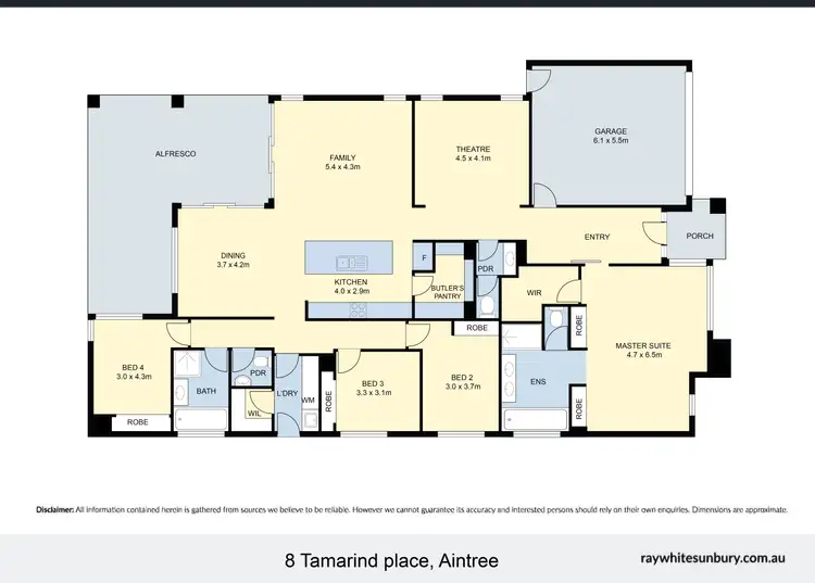Floorplan of Homely house listing, 8 Tamarind Place, Aintree VIC 3336