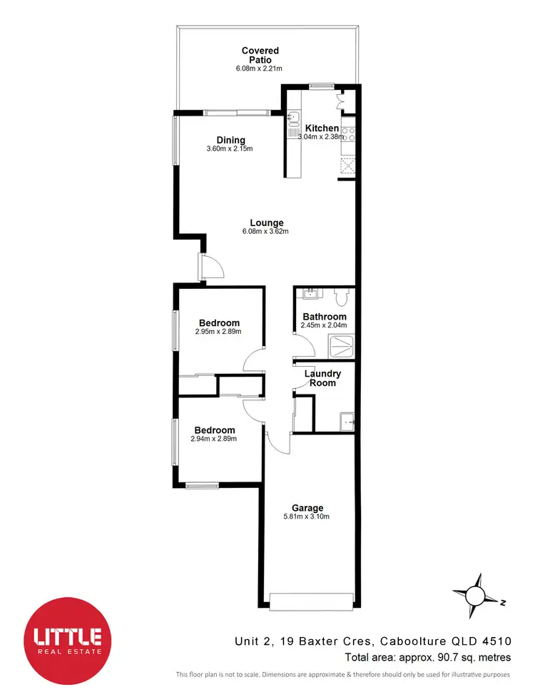 Floorplan of Homely unit listing, 2/19 Baxter Crescent, Caboolture QLD 4510