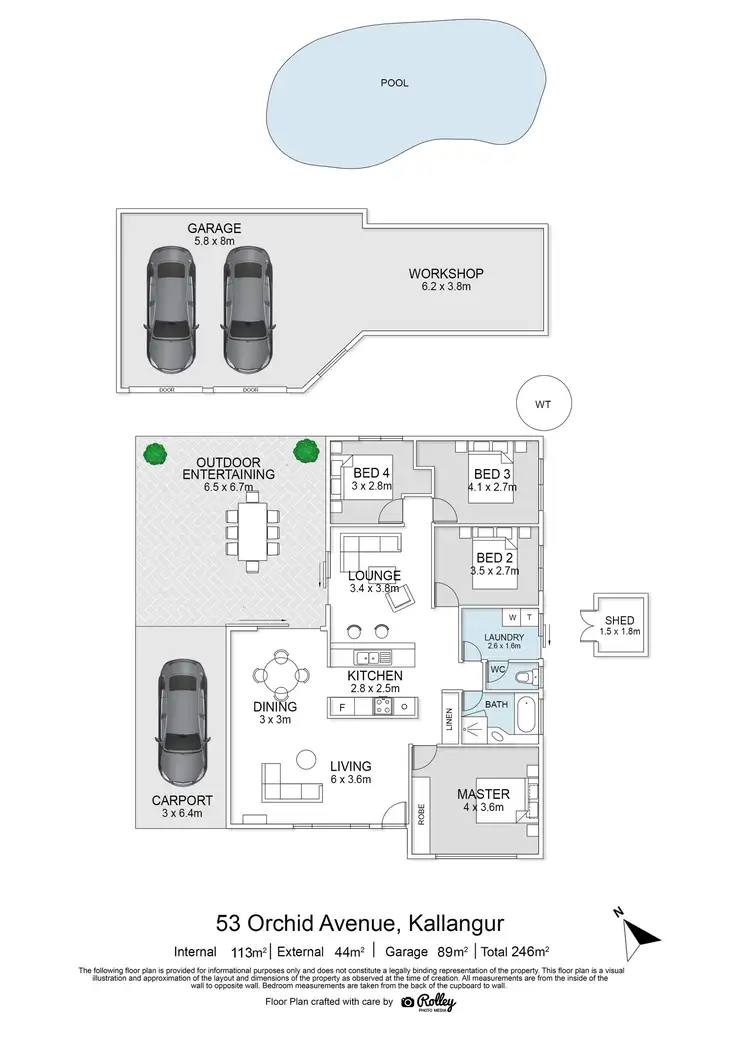 Floorplan of Homely house listing, 53 Orchid Avenue, Kallangur QLD 4503