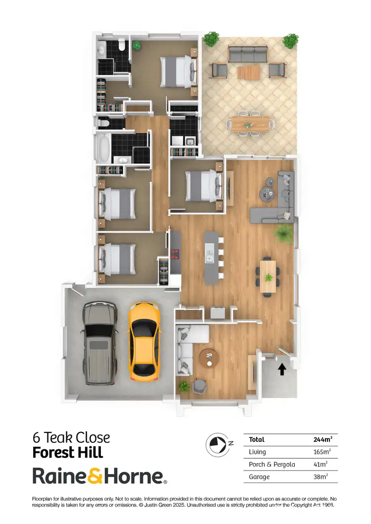 Floorplan of Homely house listing, 6 Teak Close, Forest Hill NSW 2651
