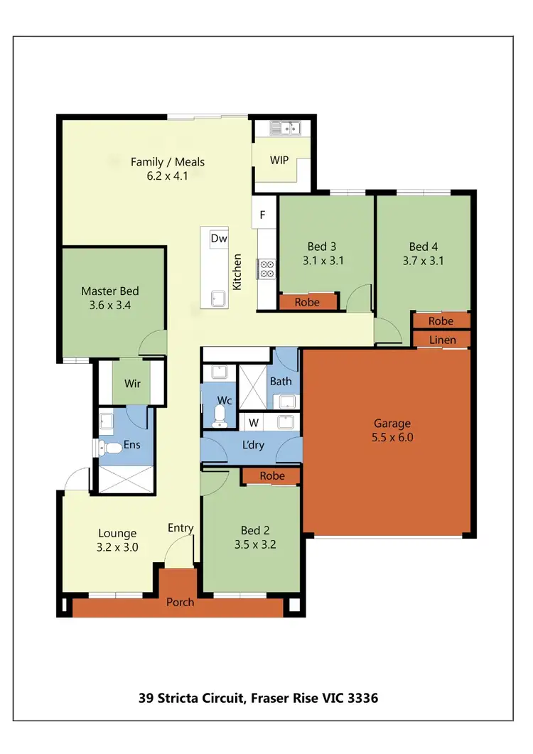 Floorplan of Homely house listing, 39 Stricta Circuit, Fraser Rise VIC 3336