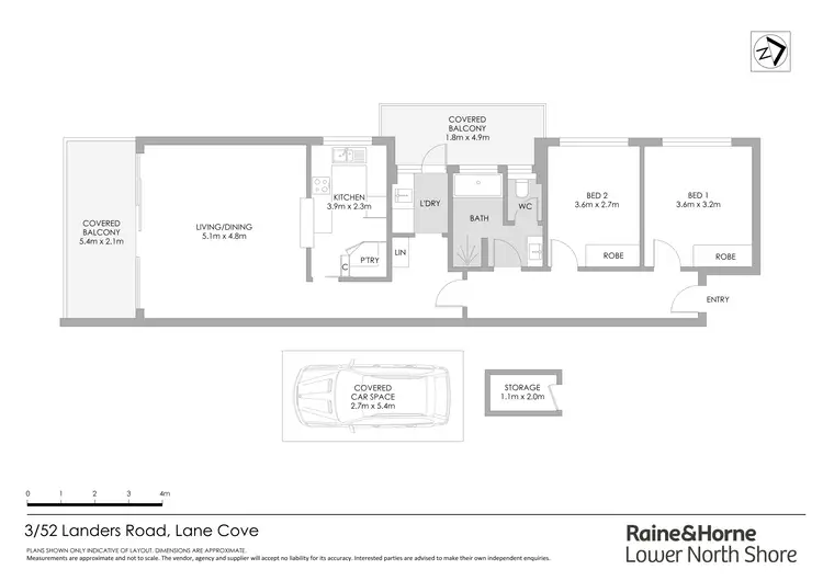 Floorplan of Homely apartment listing, 3/52 Landers Road, Lane Cove NSW 2066