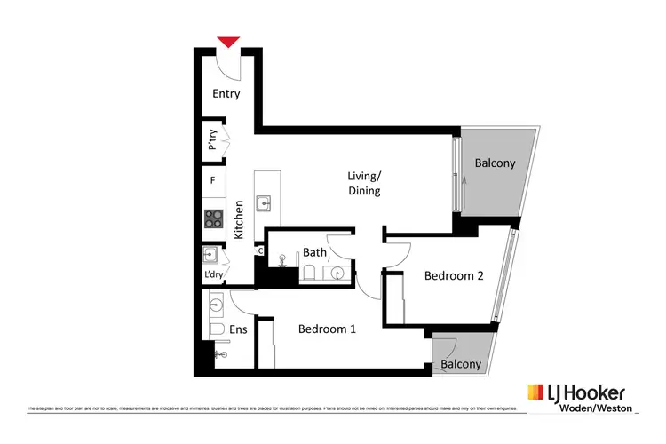 Floorplan of Homely apartment listing, 1412/2 Furzer Street, Phillip ACT 2606