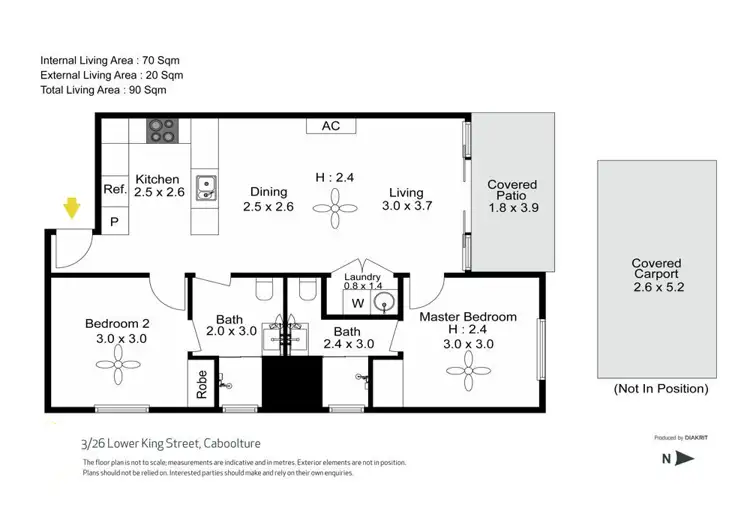 Floorplan of Homely unit listing, 3/26 Lower King Street, Caboolture QLD 4510