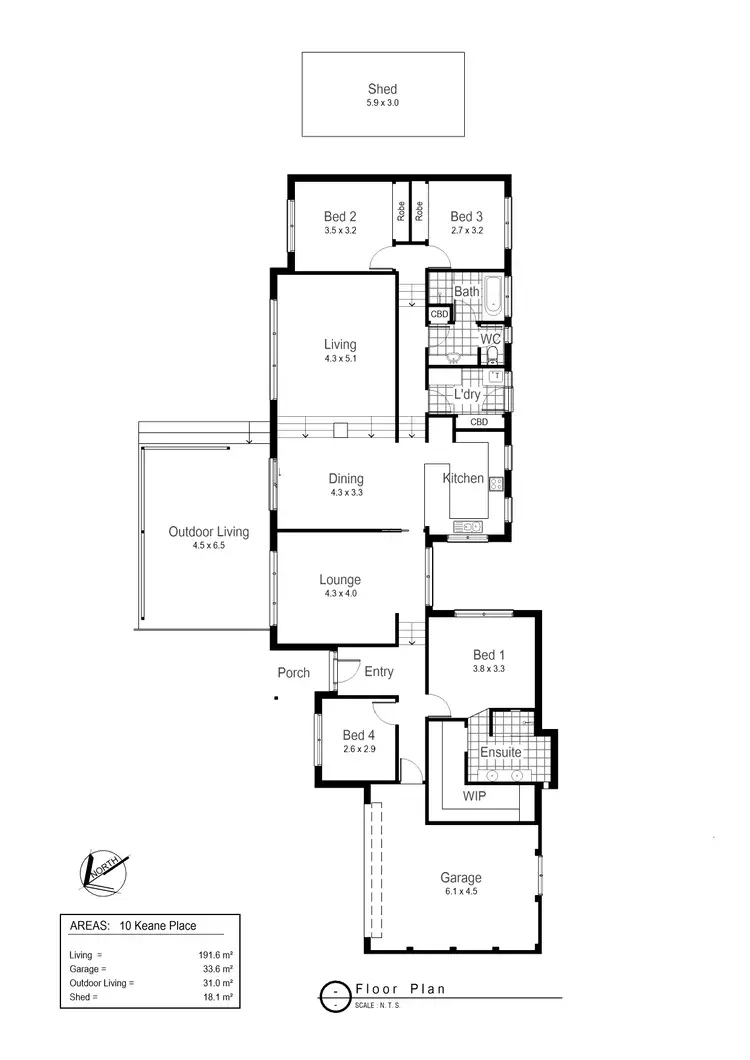 Floorplan of Homely house listing, 10 Keane Place, Kooringal NSW 2650