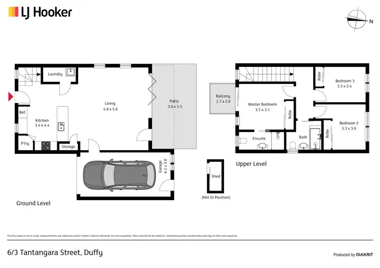 Floorplan of Homely townhouse listing, 6/3 Tantangara Street, Duffy ACT 2611