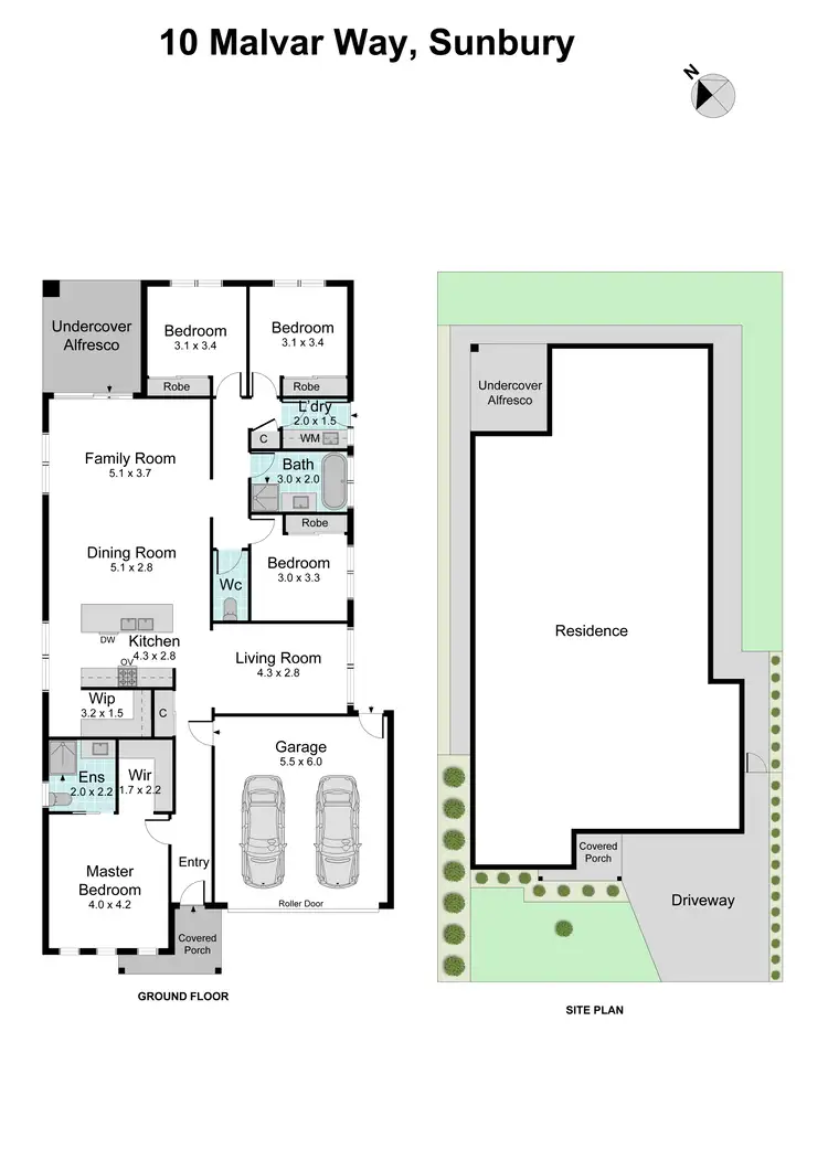 Floorplan of Homely house listing, 10 Malvar Way, Sunbury VIC 3429