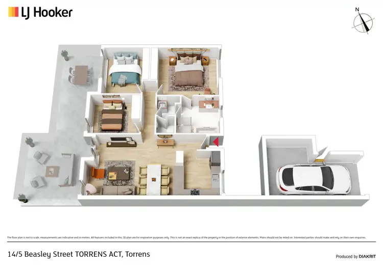Floorplan of Homely townhouse listing, 14/5 Beasley Street, Torrens ACT 2607