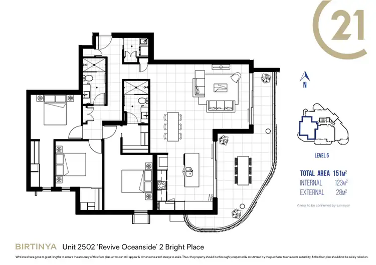 Floorplan of Homely unit listing, Unit 2502 'Revive Oceanside' 2 Bright Place, Birtinya QLD 4575