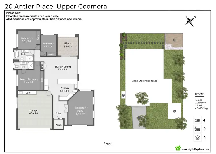 Floorplan of Homely house listing, 20 Antler Place, Upper Coomera QLD 4209