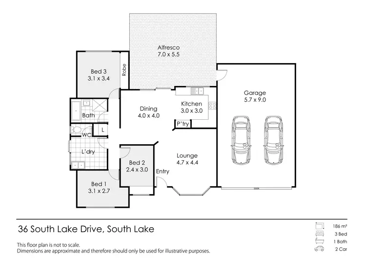 Floorplan of Homely house listing, 36 South Lake Drive, South Lake WA 6164