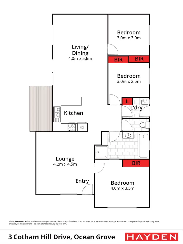 Floorplan of Homely house listing, 3 Cotham Hill Road, Ocean Grove VIC 3226