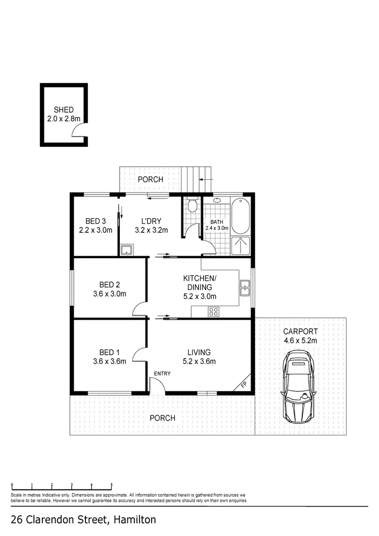 Floorplan of Homely house listing, 26 Clarendon Street, Hamilton VIC 3300